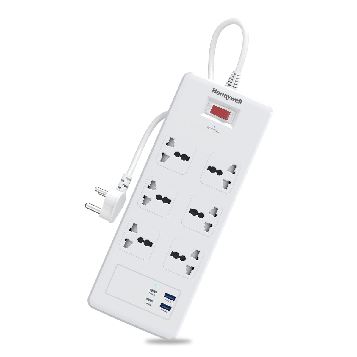 Honeywell Platinum 6-Outlet Surge Protector with 2 Type-C PD 25W & 2 USB