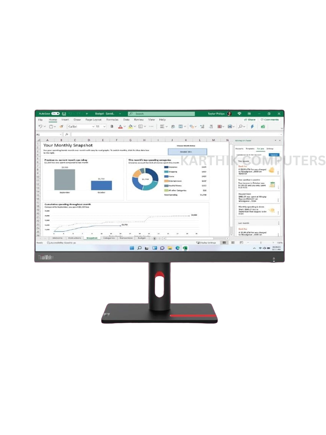 Lenovo ThinkVision S22i-30 (63FCKARBWW) | 21.5" | IPS Panel | Full HD (1920×1080) | 75Hz | Business Monitor