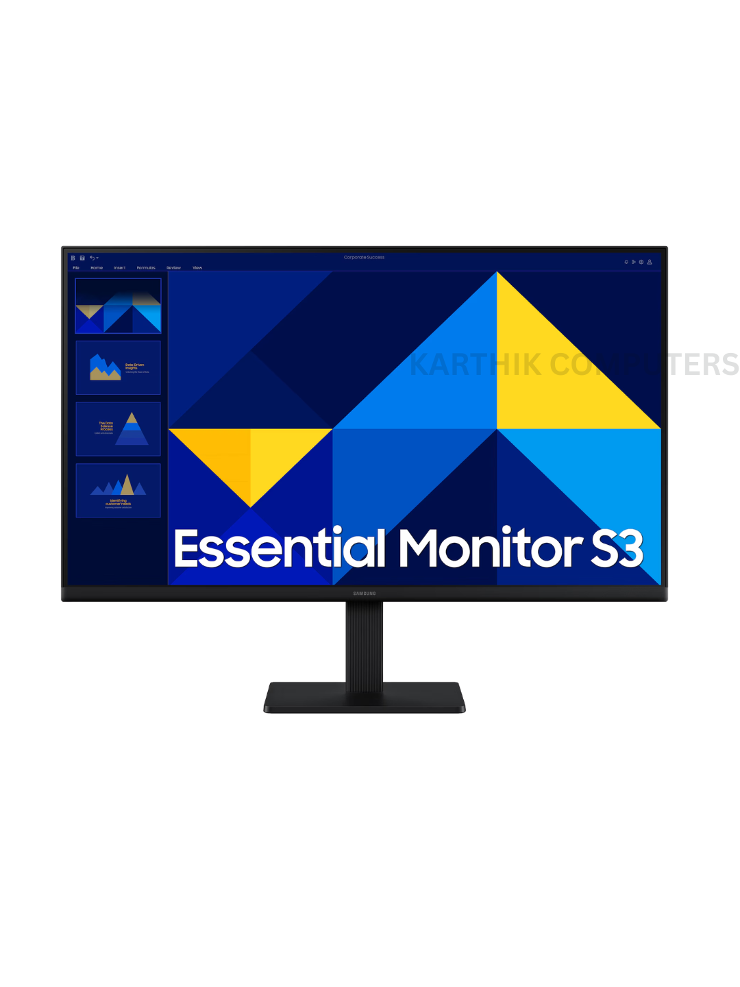 Samsung Essential Monitor S3 LS24D368GAWXXL | 24" (59.8cm) | VA Panel | Full HD (1920×1080) | 100Hz | Office Monitor