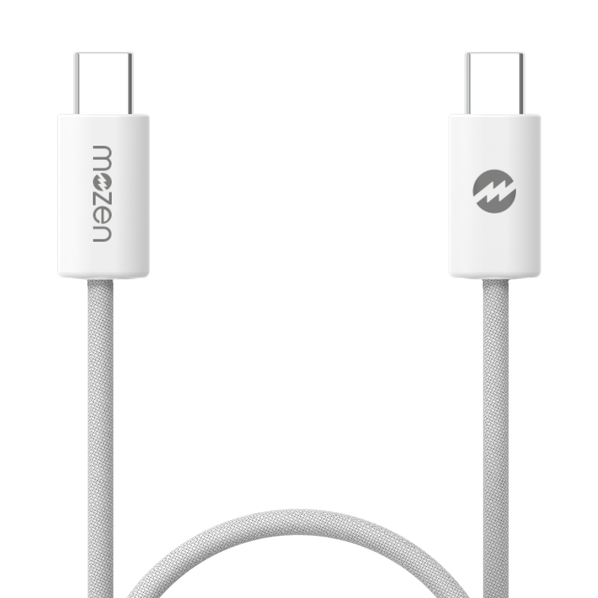 Amkette Mozen Flow Lite 60W 3A USB-C to USB-C Cable – White