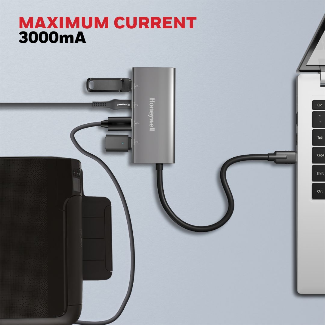 Honeywell Momentum Type-C to 4-Port Type-C Hub (10Gbps)