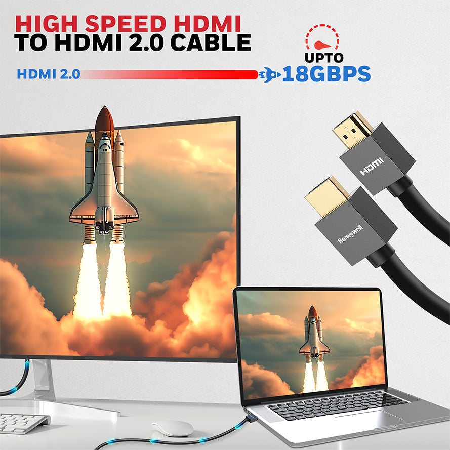 Honeywell Slim HDMI 2.0 Cable with Ethernet (Platinum Series)