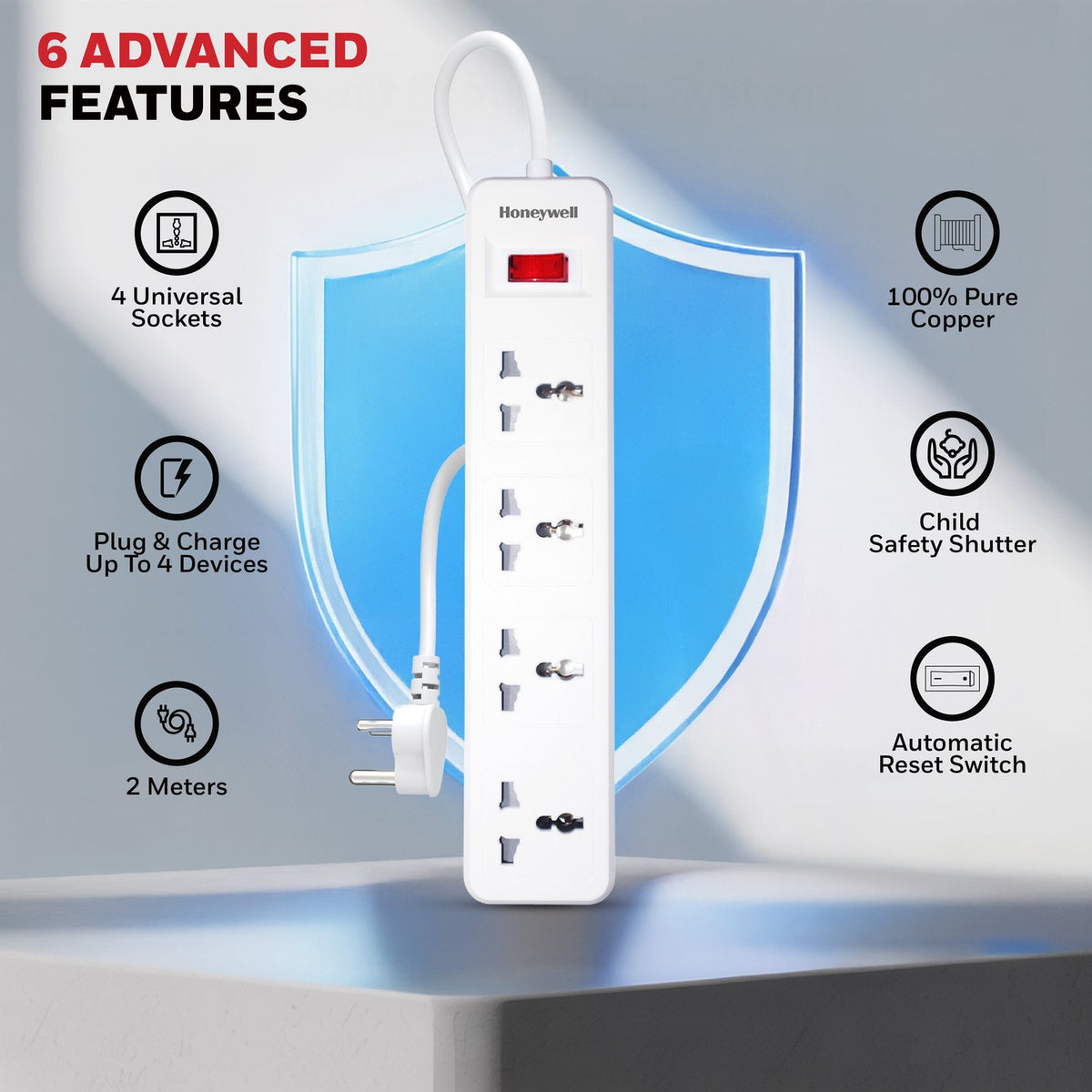 Honeywell Value 4-Outlet Extension Board