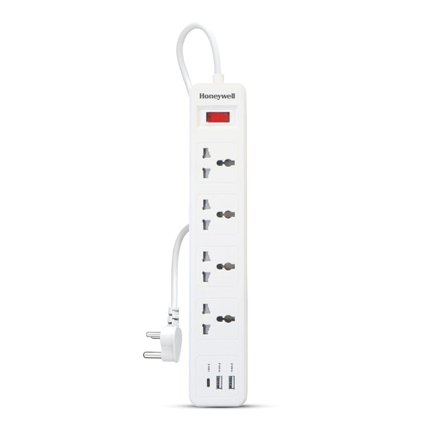 Honeywell Value 4-Outlet Extension Board with 1 Type-C & 2 USB