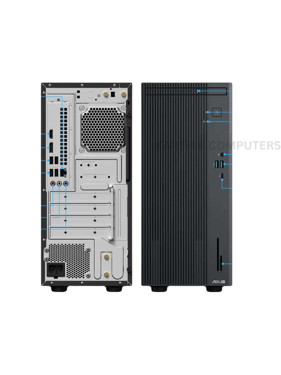 ASUS ExpertCenter P500MV (P500MV-13620H0230) | Intel Core i7-13620H | 8GB DDR5 RAM (Upgradable to 64GB) | 512GB PCIe 4.0 NVMe SSD | Intel UHD Graphics | Windows 11 Pro Mini Tower Desktop