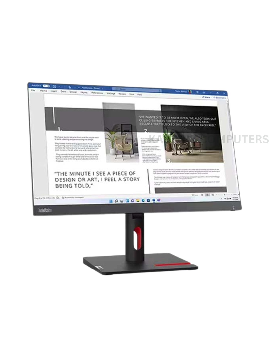 Lenovo ThinkVision S22i-30 (63FCKARBWW) | 21.5" | IPS Panel | Full HD (1920×1080) | 75Hz | Business Monitor