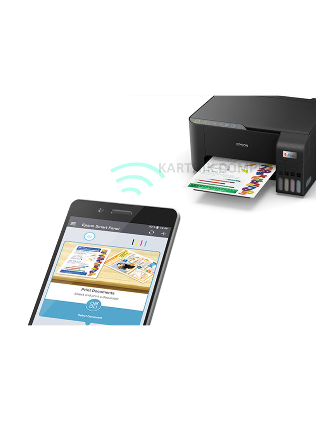 Epson EcoTank L3250 Wireless All-in-One Ink Tank Printer | Print / Scan / Copy | Wi-Fi & Wi-Fi Direct | Up to 33 ppm Black, 15 ppm Colour | Heat-Free Technology
