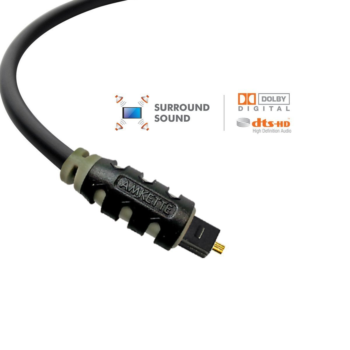 Amkette Digital Optical Audio Cable 1.8m
