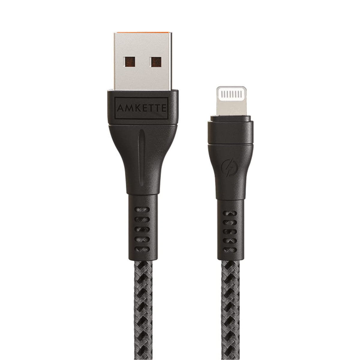 Amkette ChargePro 3A Braided A to iPhone Cable 1m