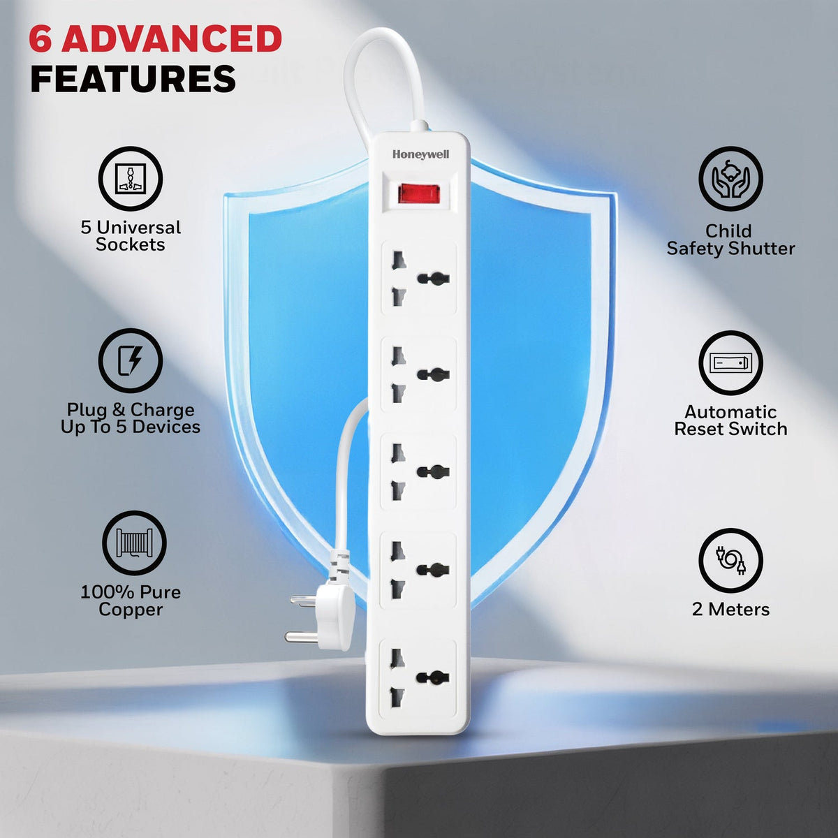Honeywell Value 5-Outlet Extension Board