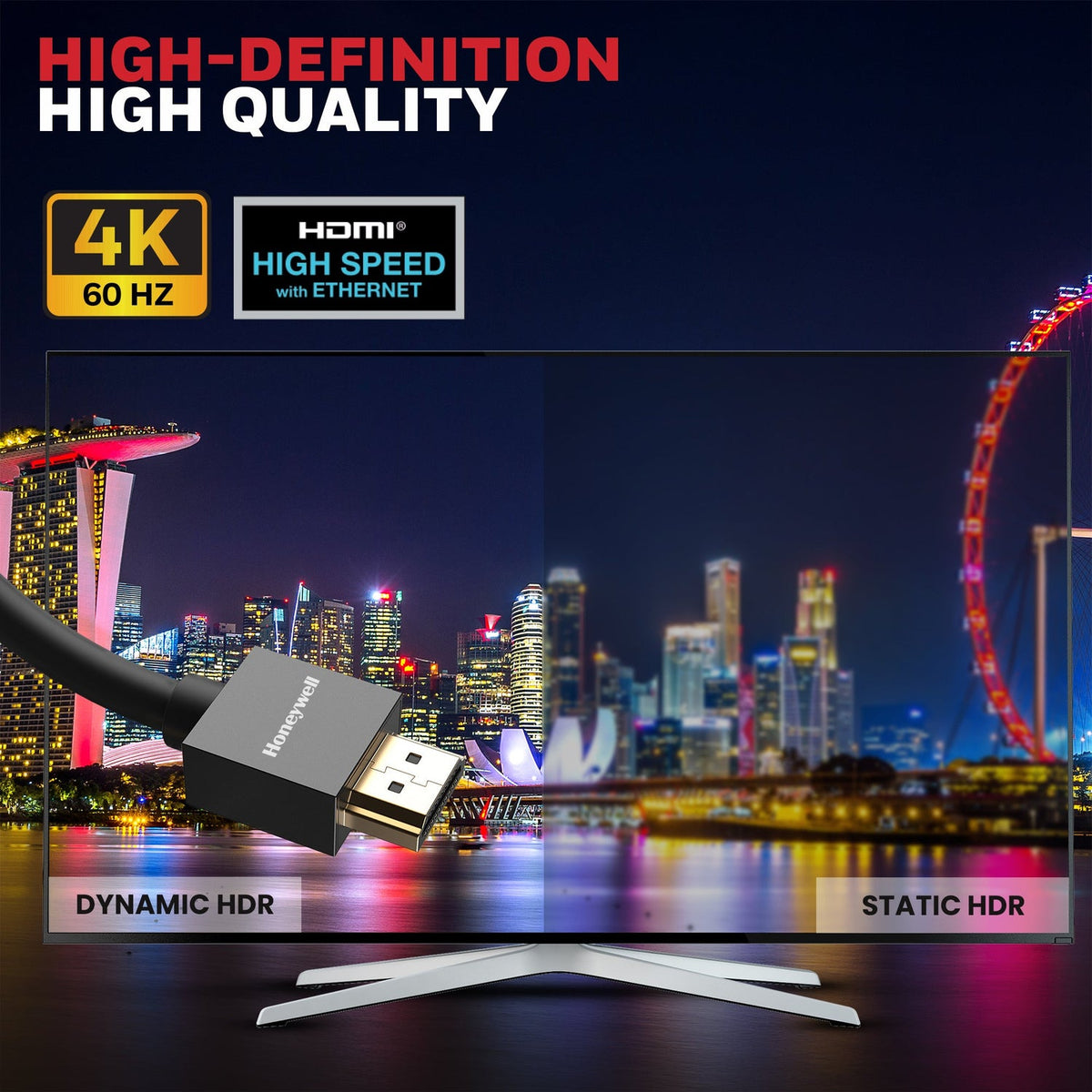Honeywell Slim HDMI 2.0 Cable with Ethernet (Platinum Series)