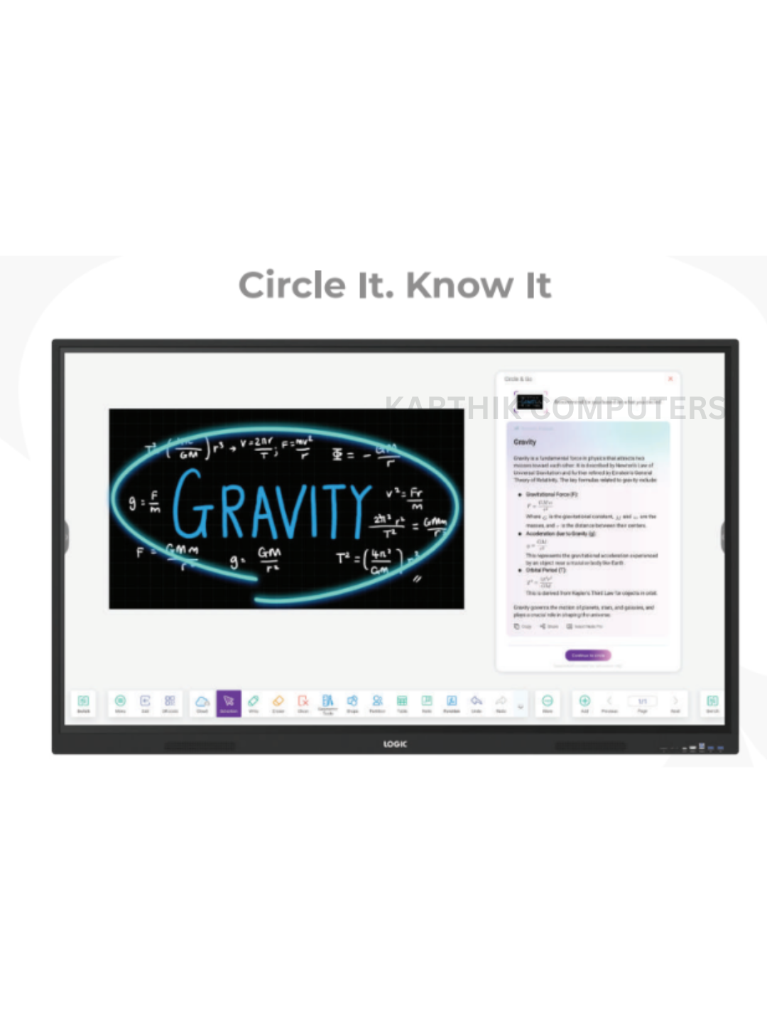 LOGIC ZX Series AI Interactive Flat Panel Display (65" / 75" / 86") | Google EDLA Certified | Android 14 | 4K UHD | 40-Point Touch | NeoAI | Wi-Fi 6