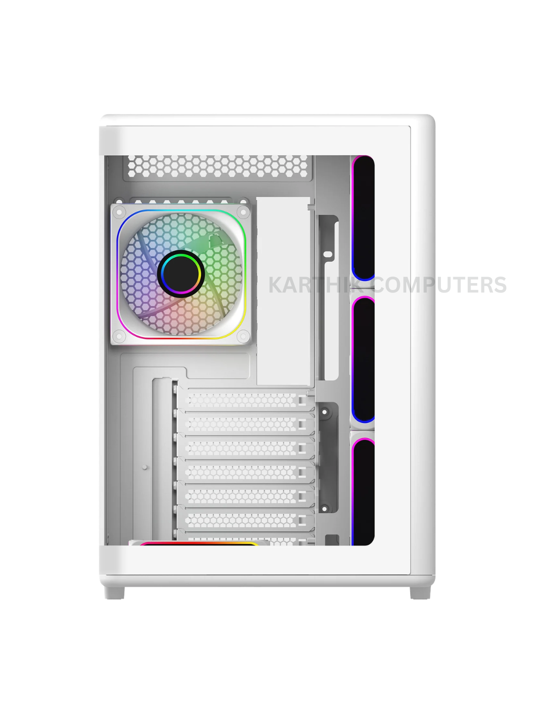 Cooler Master Elite 600 (E600-KGNN-S02) Mid-Tower ATX Cabinet | Tempered Glass Side Panel | 7 × 120mm ARGB PWM Fans Included | USB 3.0 + USB Type-C | Black