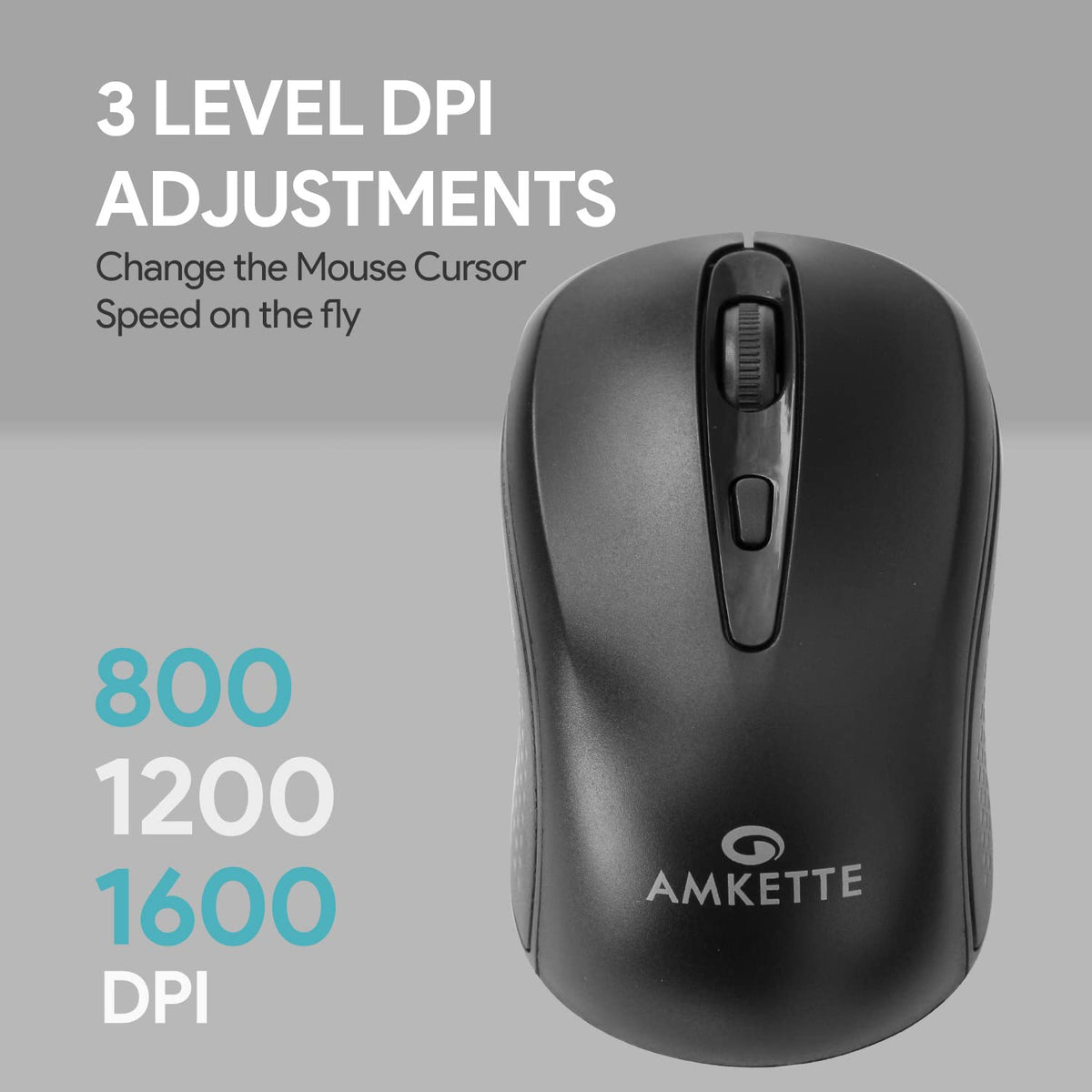 Amkette Hush Pro Hexa Silent Wireless Mouse