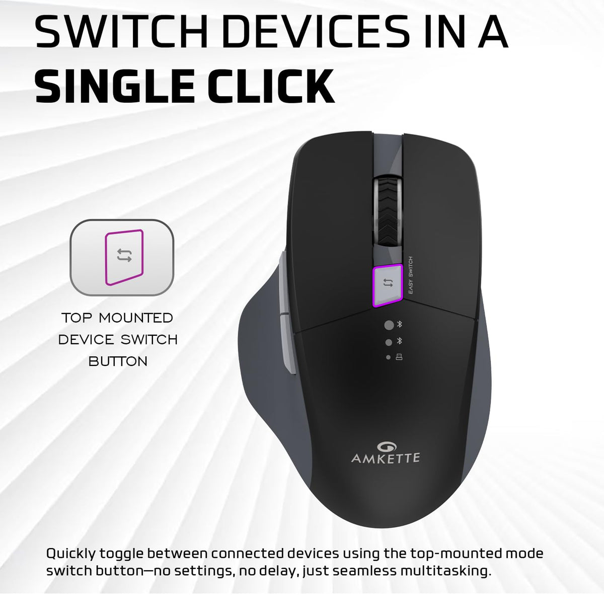 Amkette Hush Pro Epic M Wireless Mouse 3200 DPI