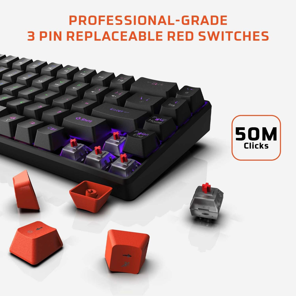 EvoFox Katana S Mini Tri-Mode Wireless Mechanical Keyboard