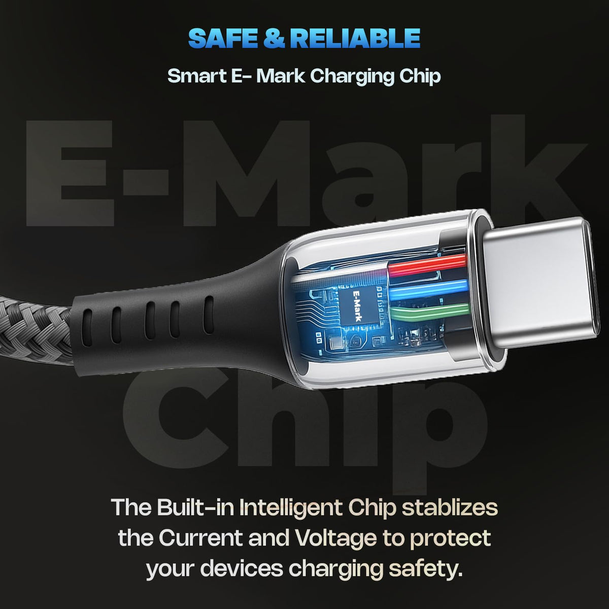 Amkette Mozen ChargePro 100W Braided C to C USB Cable