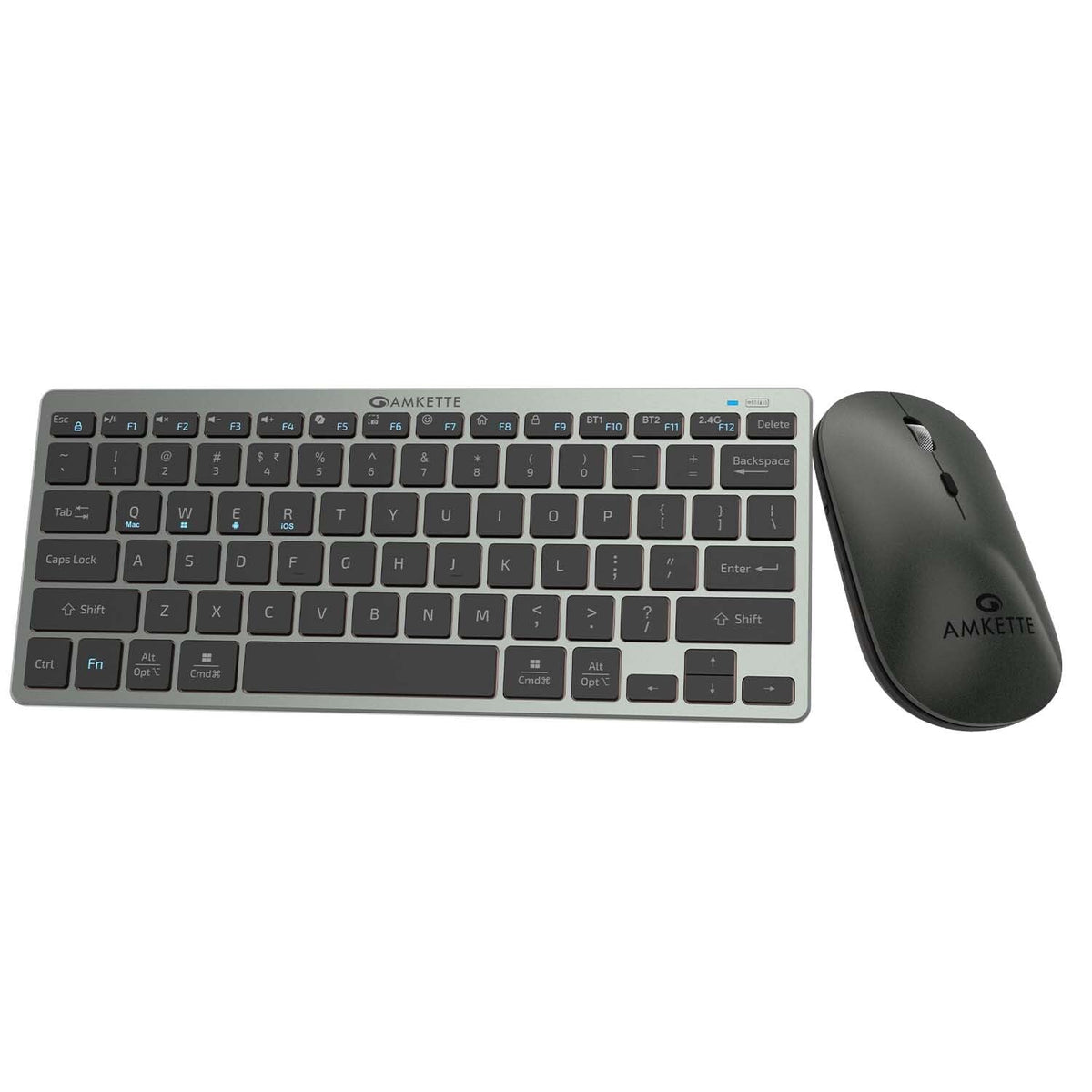 Amkette Wi-Key Mini 2 Multi Device Wireless Keyboard and Mouse