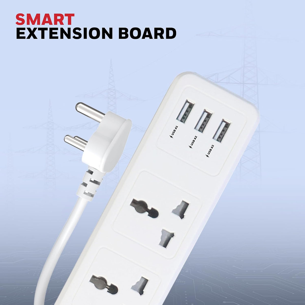 Honeywell Value 4-Outlet Extension Board with 3 USB Ports