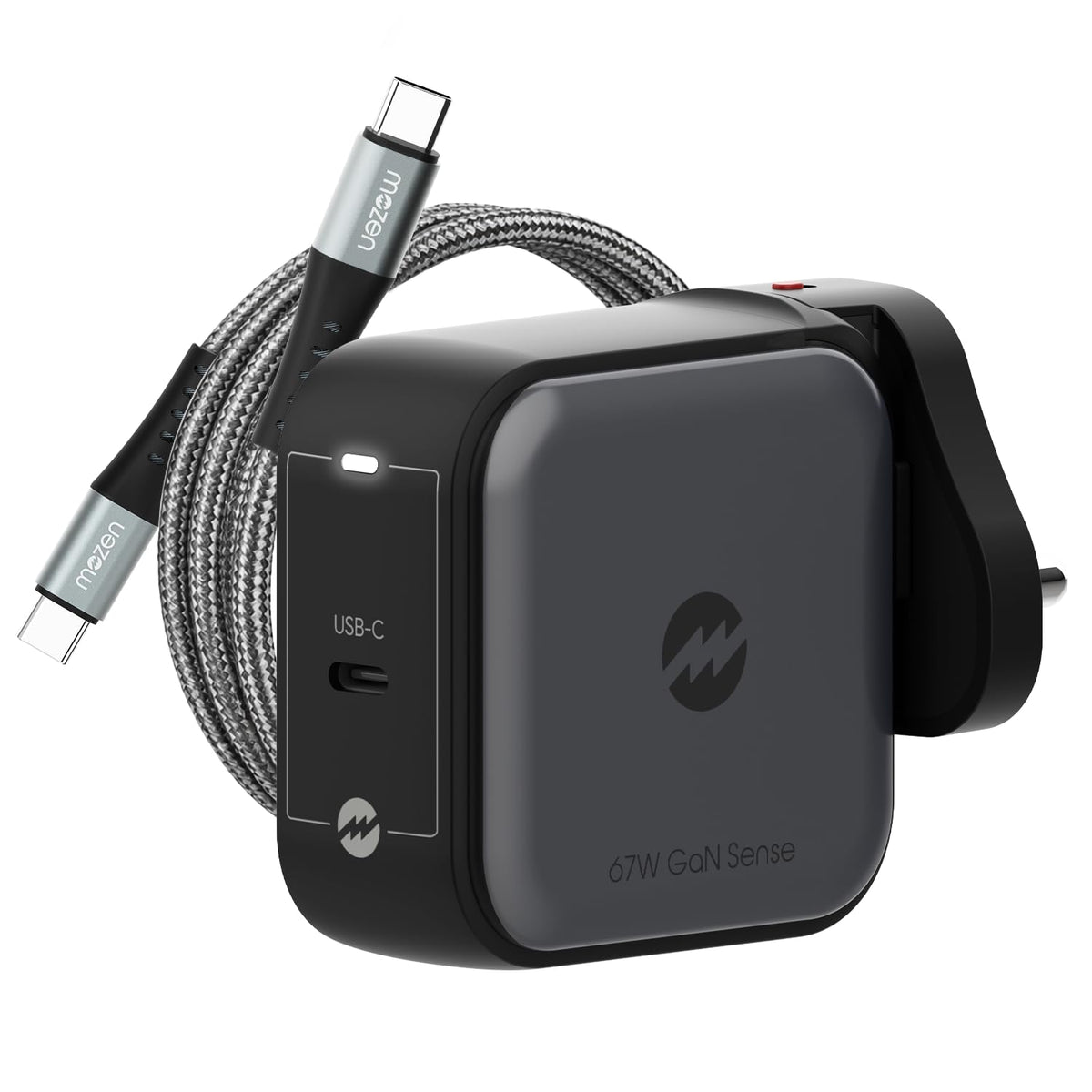 Amkette Mozen Power Pro 75W USB-C + USB-A Car Charger