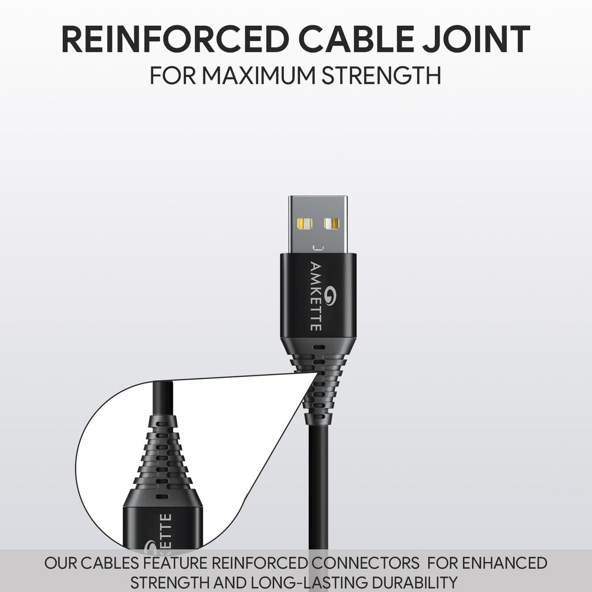 Amkette PowerPro Type C 3A Charge & Sync Cable