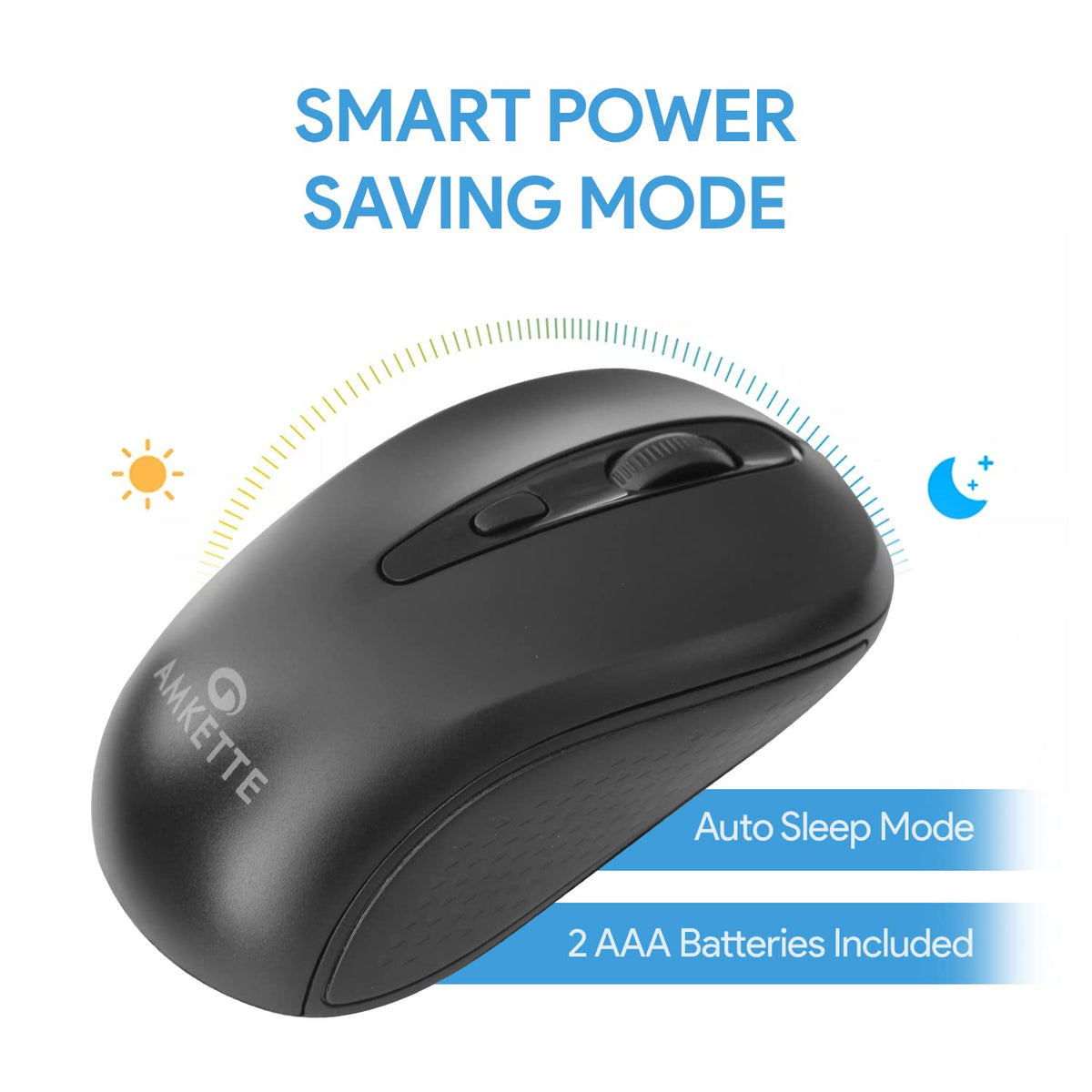 Amkette Hush Pro Hexa Silent Wireless Mouse