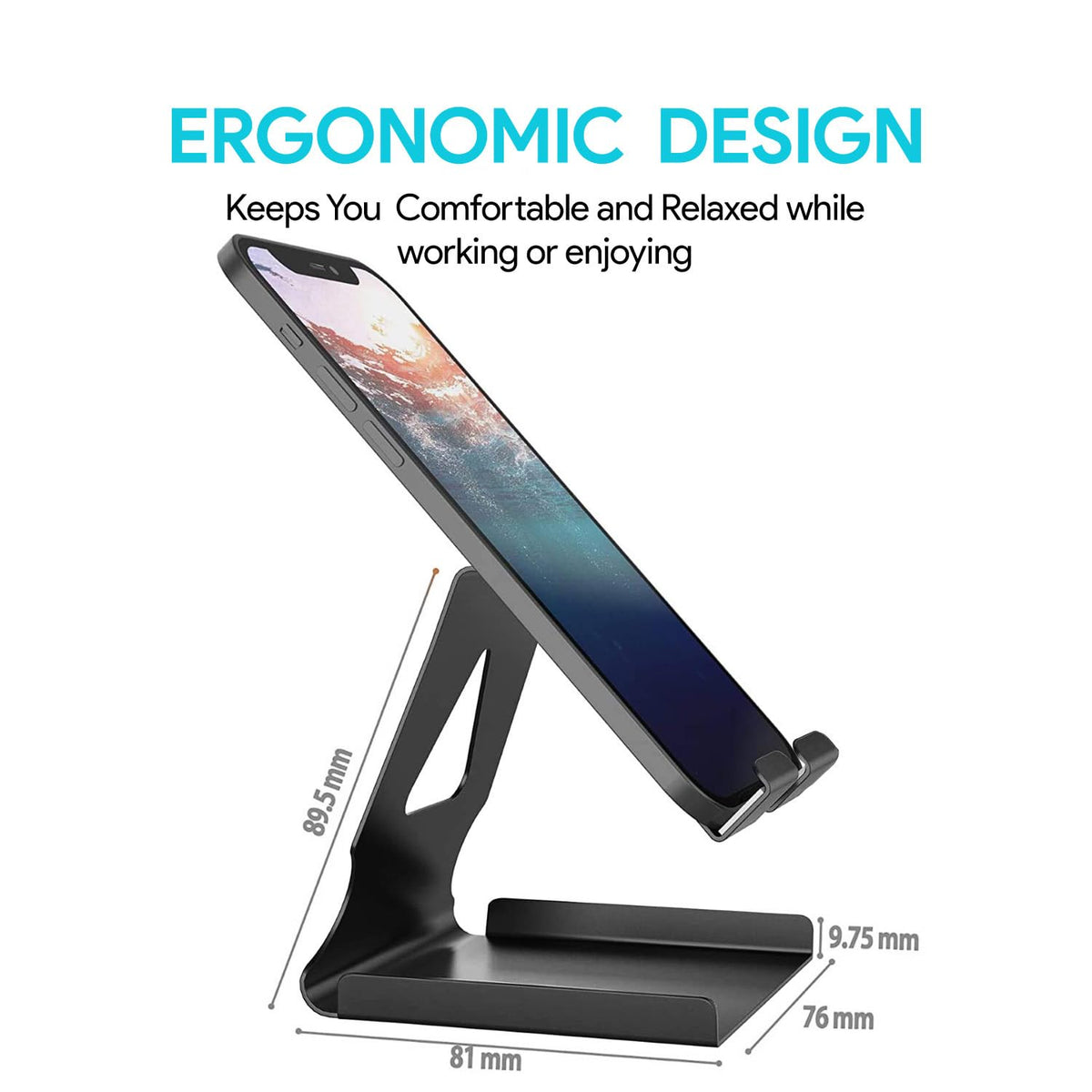 Amkette Ergo Desk 2-in-1 Metal Phone Holder