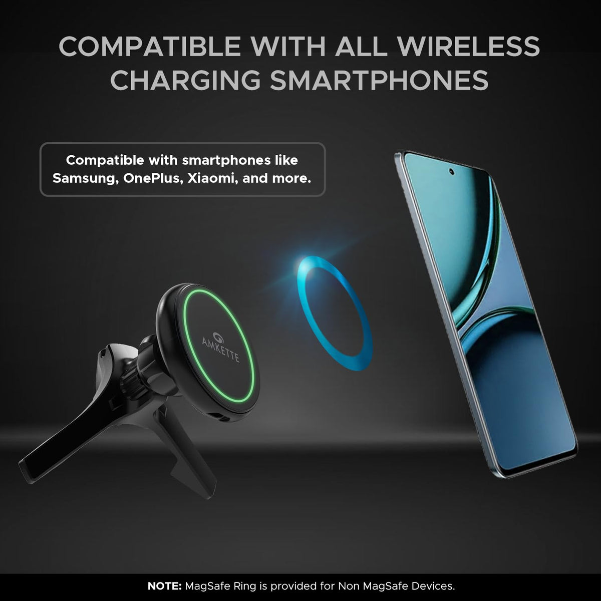Amkette iGrip MagSafe Car Air Vent Wireless Charger