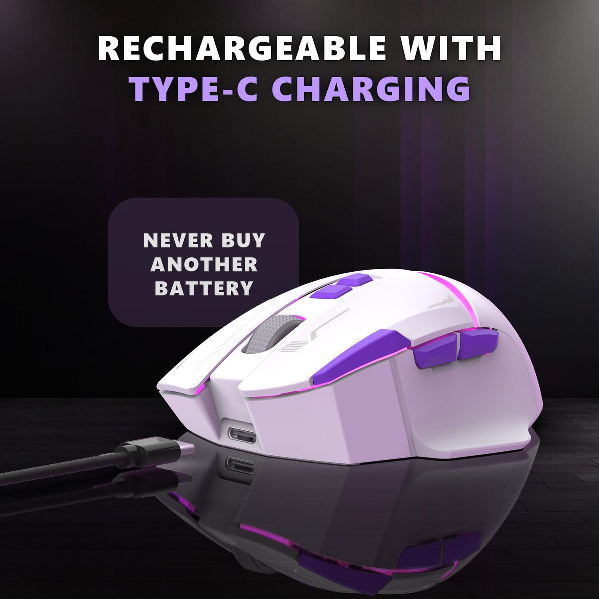 EvoFox Banshee Tri-Mode Wireless Gaming Mouse 10000DPI