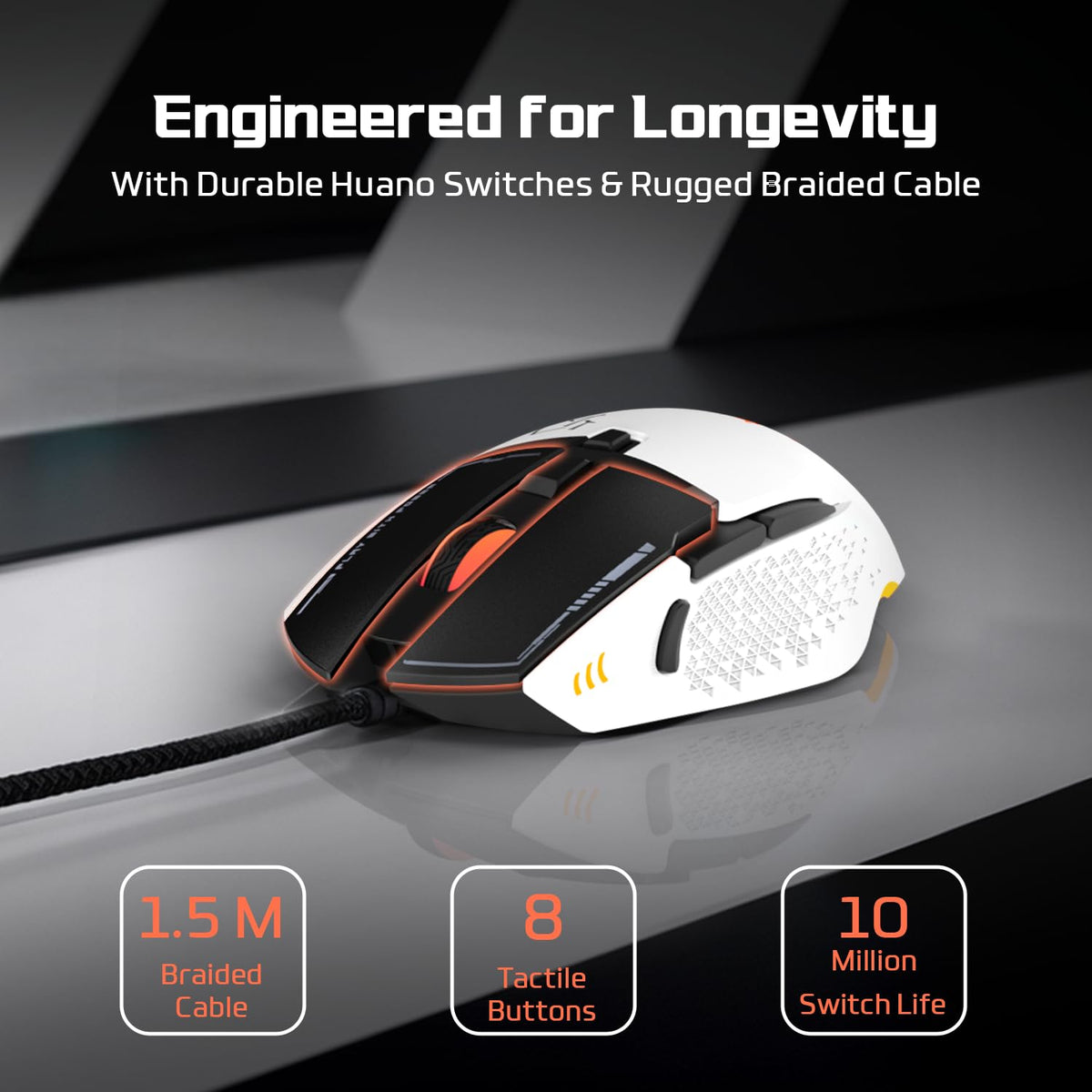 EvoFox Phantom 2 Gaming Mouse with 12800 DPI & RGB