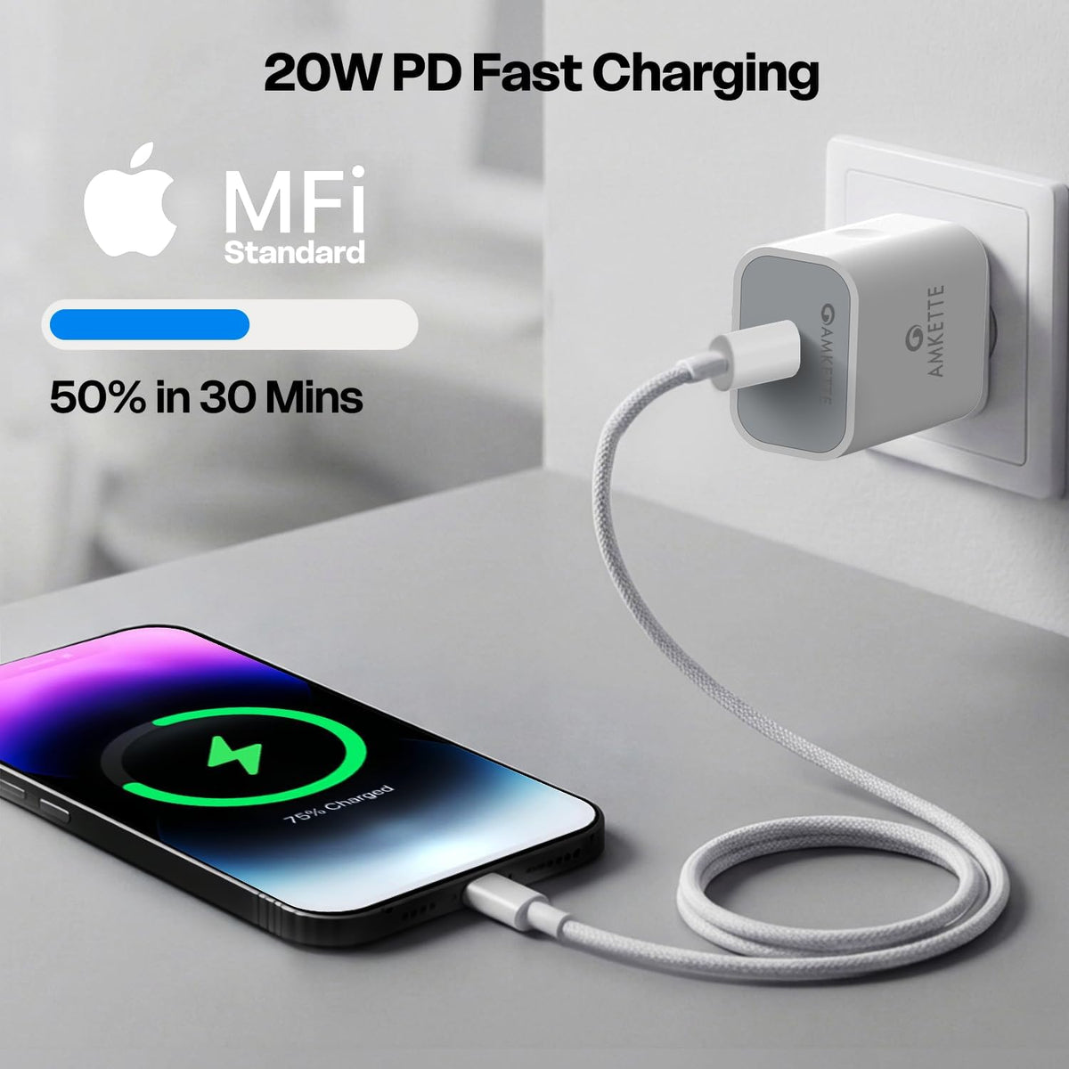 Amkette ChargePro 20W 1C USB Charger