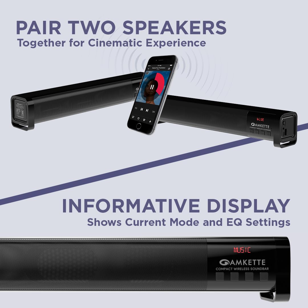 Amkette Boomer Compact 16W Soundbar Pro with Remote