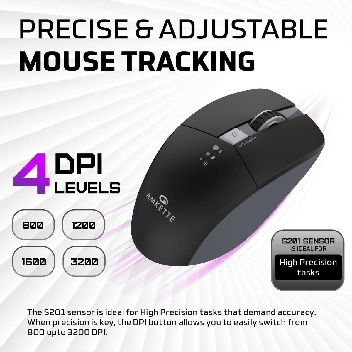 Amkette Hush Pro Epic M Wireless Mouse 3200 DPI