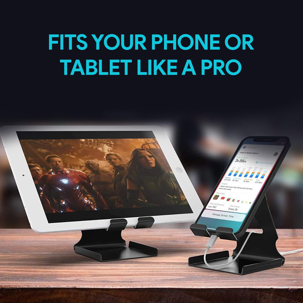 Amkette Ergo Desk 2-in-1 Metal Phone Holder