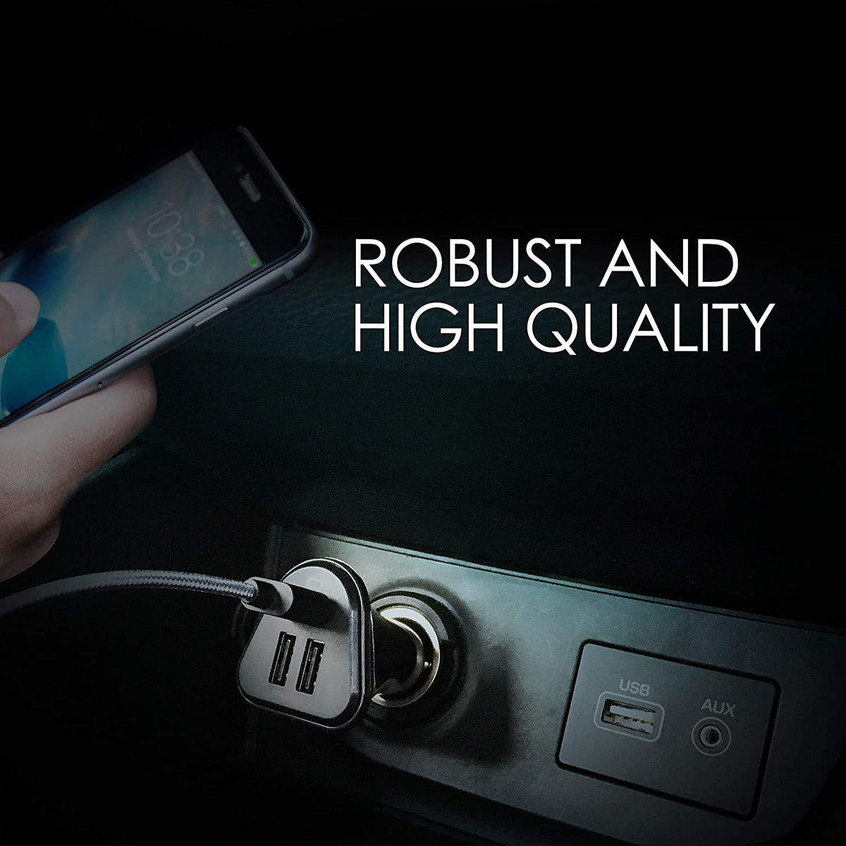 Amkette PowerPro 3 Port QC 3.0 Car Charger (No Cable)
