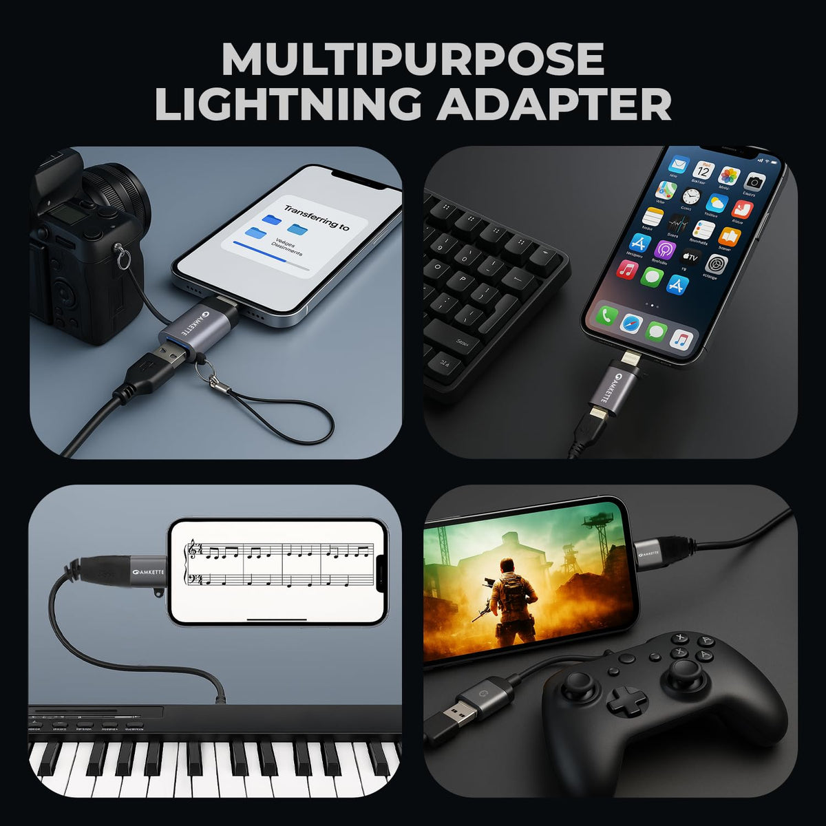 Amkette iConnect Mini Lightning to USB-A OTG Adapter