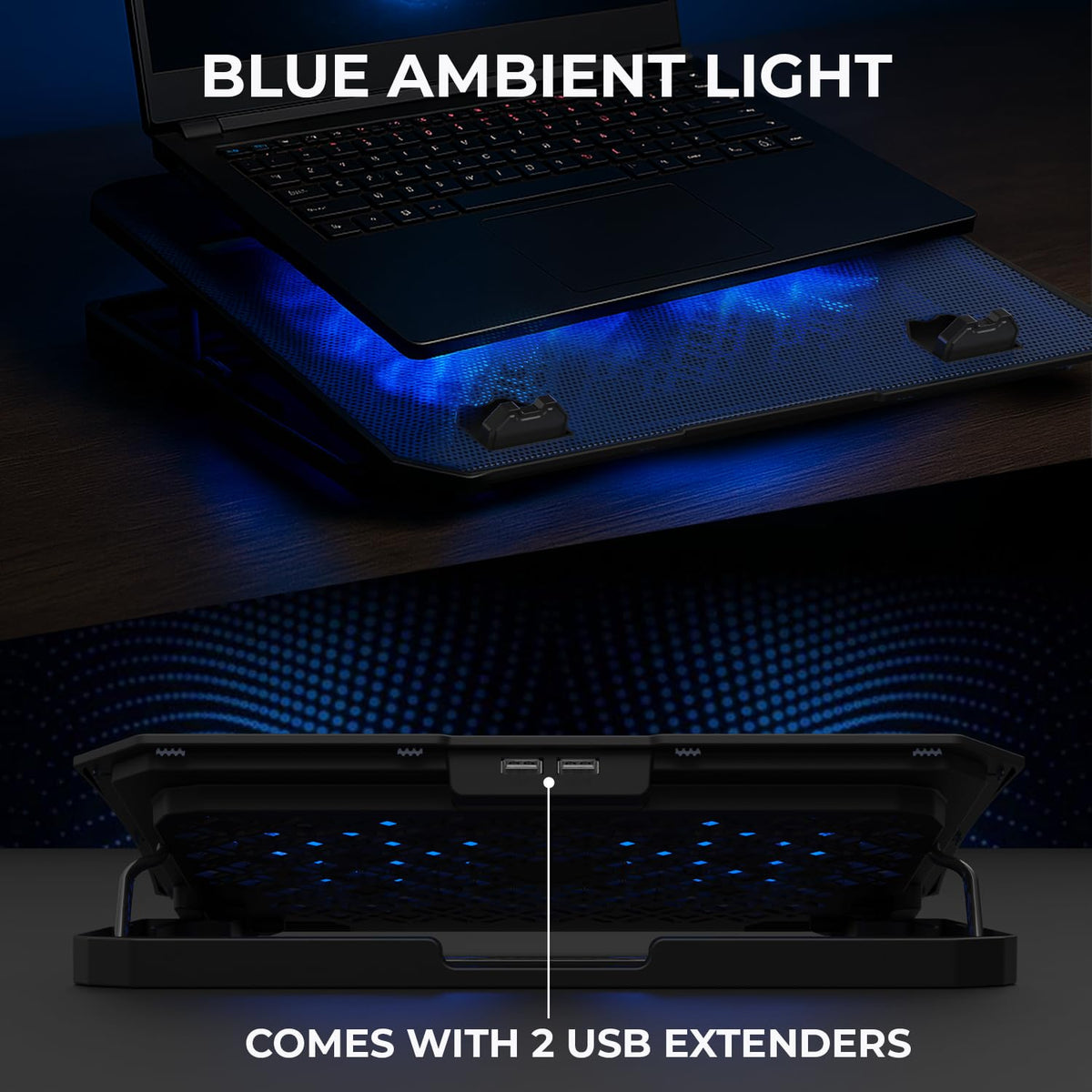 EvoFox Frost Laptop USB Cooling Pad with Blue LED