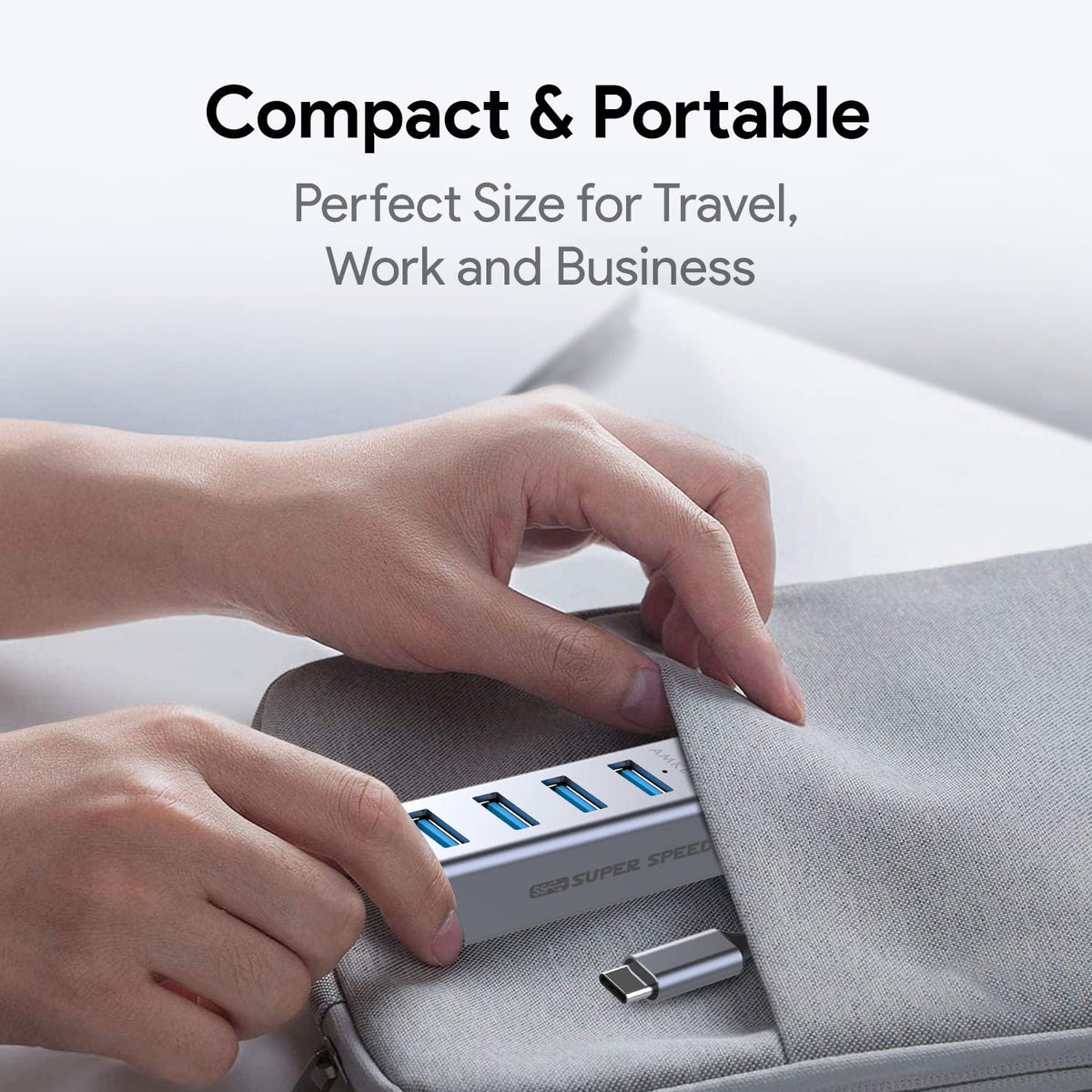 Amkette Type C 4 Port USB 3.0 Hub