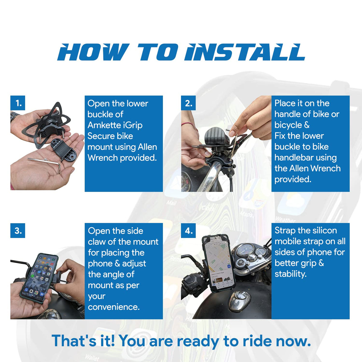 Amkette iGrip Secure Bike Phone Holder