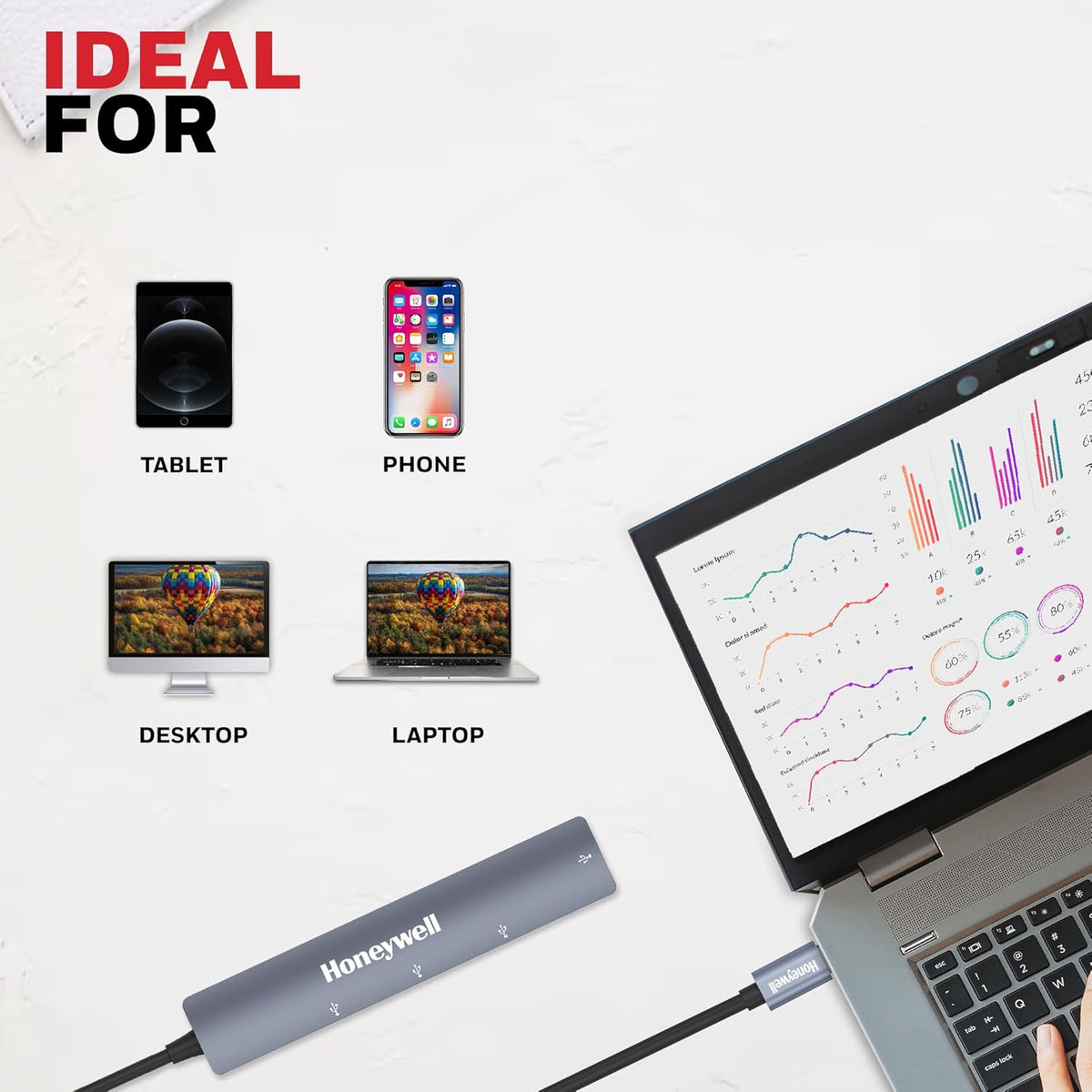 Honeywell Momentum Type-C to 4-Port USB Hub
