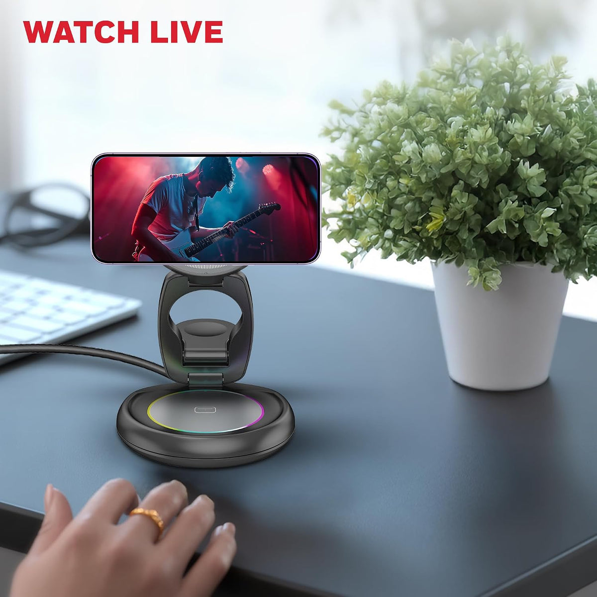 Honeywell Zest Wireless Trio 3-in-1 Foldable Charger 23W