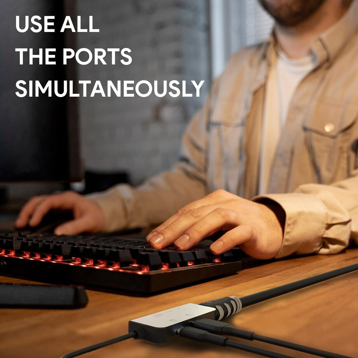 Amkette USB C 3 Port Mini Dock 4K@60Hz HDMI