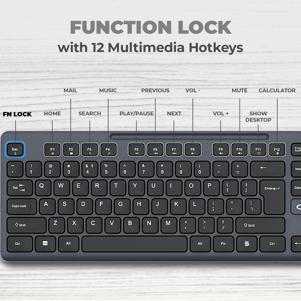Amkette Primus NXT Wireless Keyboard and Mouse Combo
