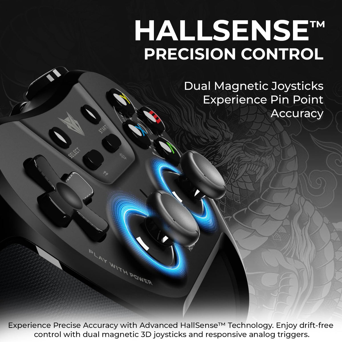 EvoFox One S Tri-Mode Wireless Gamepad with Hall Joysticks