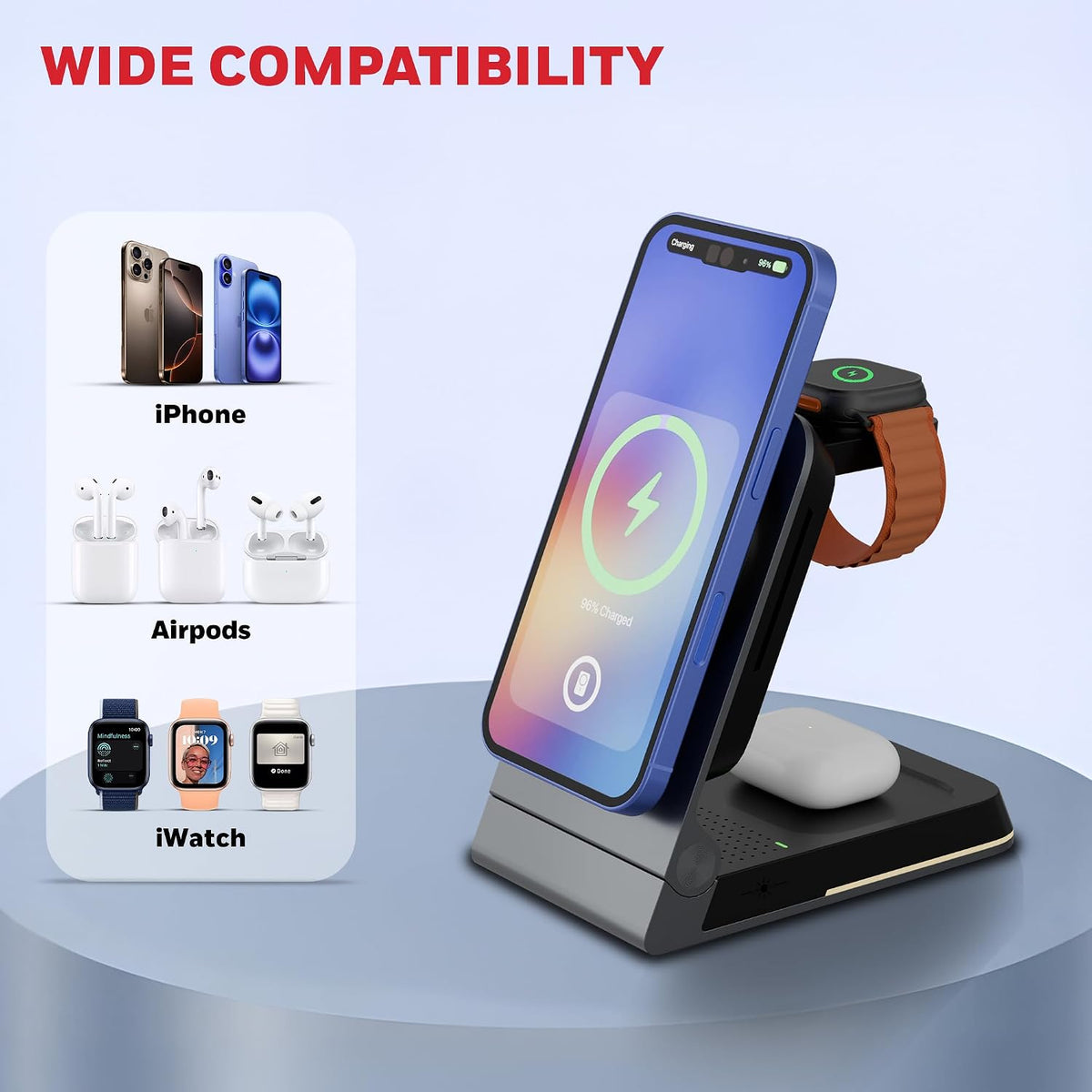 Honeywell Zest Wireless Flex 3-in-1 Foldable Charger 23W