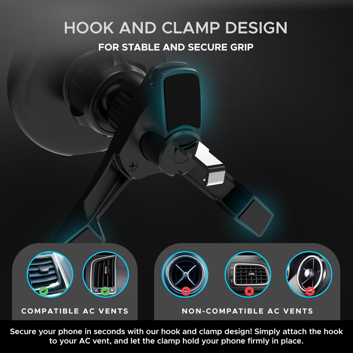 Amkette iGrip MagSafe Car Air Vent Wireless Charger