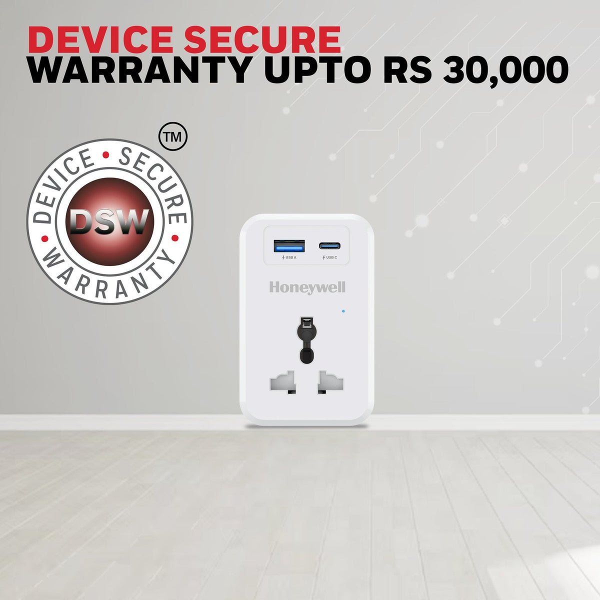 Honeywell Platinum Surge Cube – 1 Outlet, Type-C PD 20W & USB