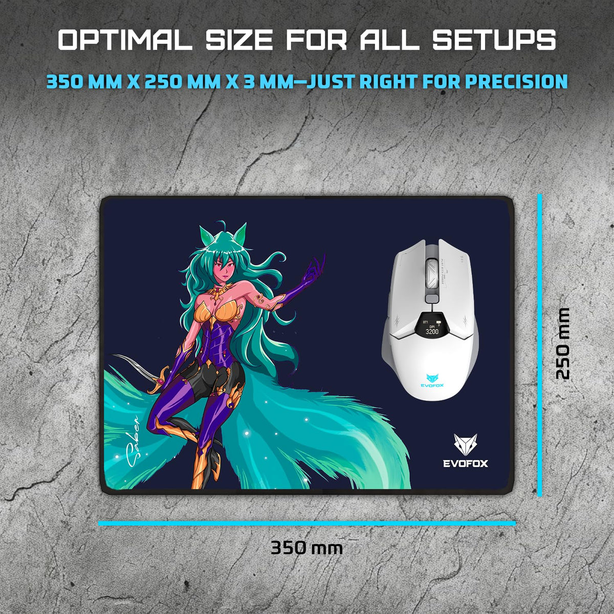 EvoFox Saber X35 Speed Gaming Mouse Pad
