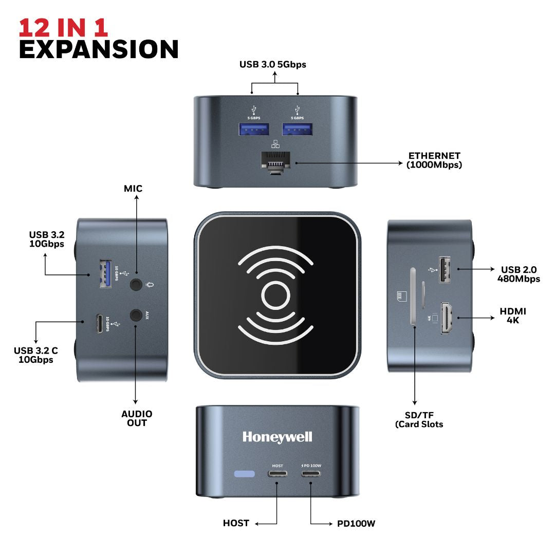 Honeywell USB-C Docking Station 12-in-1 (Platinum Series)