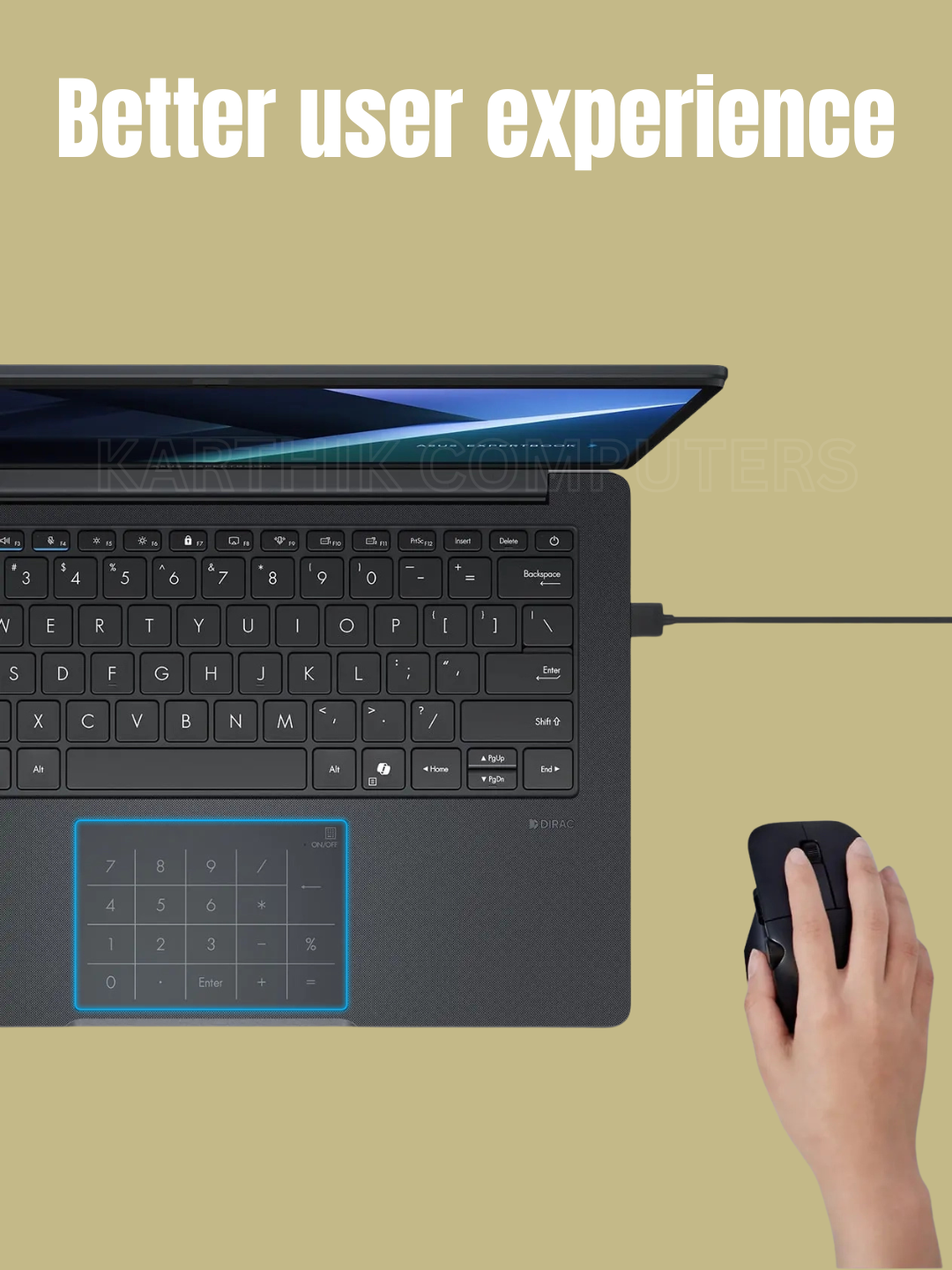 ASUS ExpertBook B1403CVA-S61305 Business Laptop – Intel Core i3-1315U, 16GB DDR5, 512GB SSD, 14" FHD IPS, DOS
